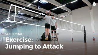 Exercise: jumping to attack  Volleyball
