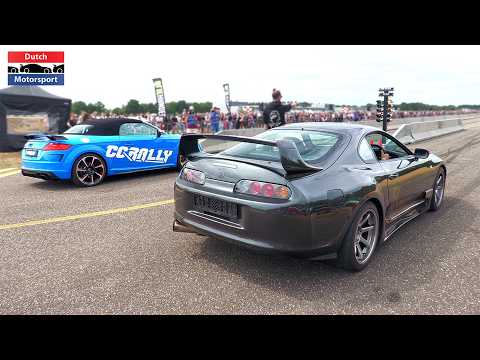 Modified Cars Drag Racing! - 1000HP TT RS, Supra, Beetle Turbo, E30 2JZ, GTR, 1000HP Trackhawk,...