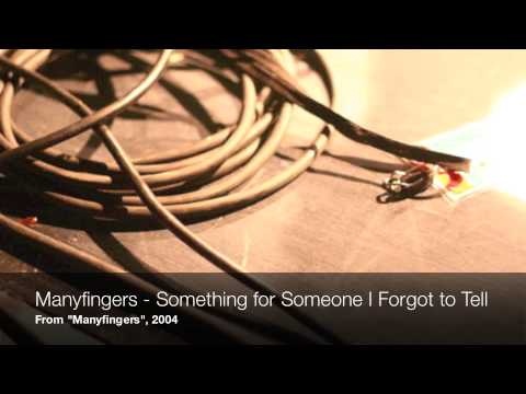 Manyfingers - Something for Someone I Forgot to Tell