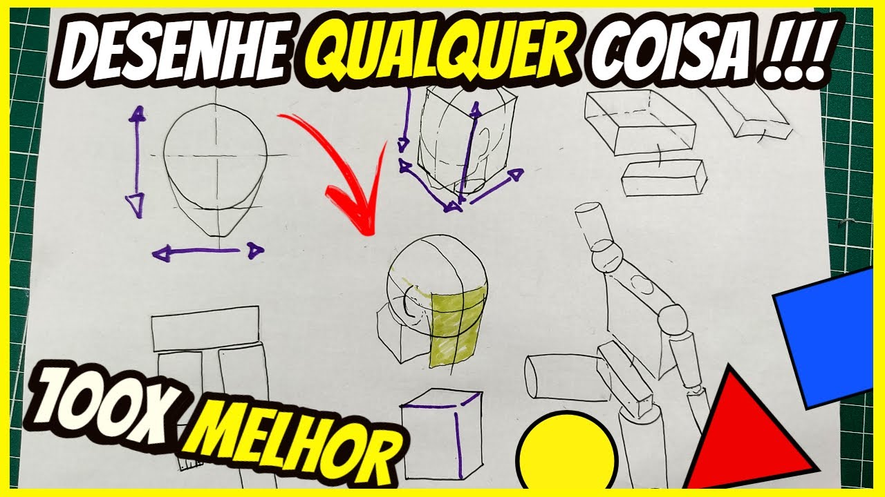 Como DESENHAR MELHOR  usando FORMAS GEOMÉTRICAS  BASICAS (AULA 01)