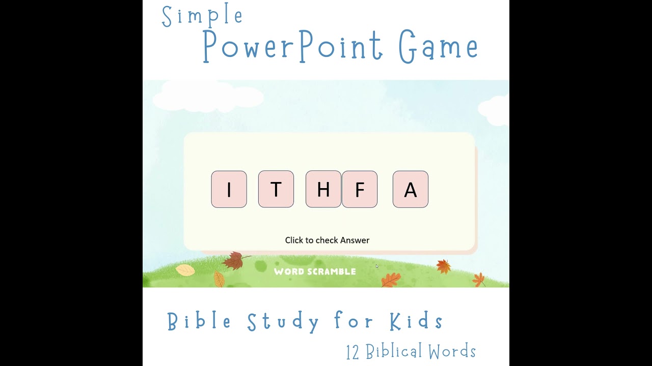 Word Scramble Bible Game PowerPoint Game