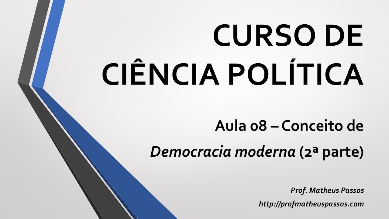 Curso de Ciência Política — Aula 08 — Conceito de Democracia Moderna (2ª parte)