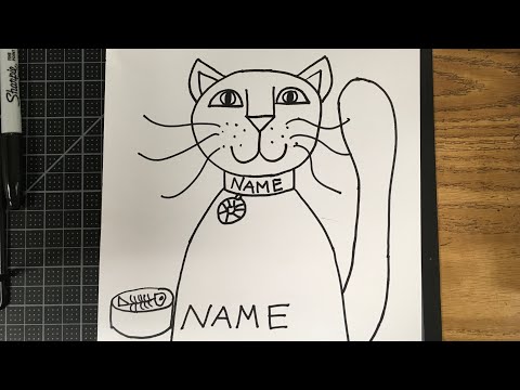How to Draw A Cat Easy Grade K-2