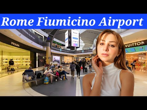 Rome Fiumicino Airport,  Leonardo Da Vinci International Airport.  Walking Tour 🛫