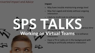 SPS Talks: Working on Virtual Teams (Full Version)