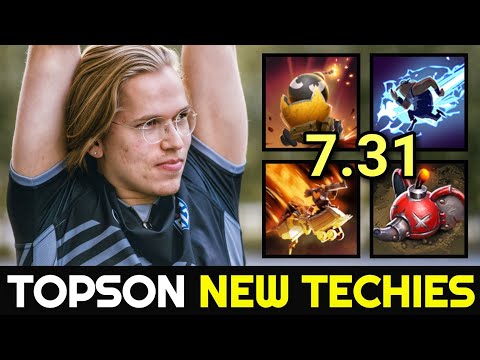 TOPSON First Time Techies on 7.31 New Patch Dota 2