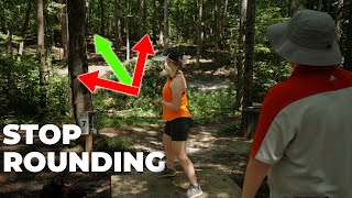 Helping Lauren AIM | Stop Rounding | Coaching Lauren Ep. 2 | Beginner Disc Golf