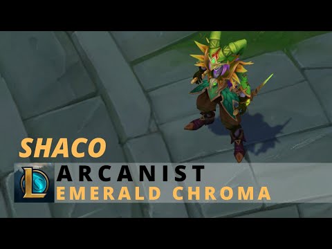 Arcanist Shaco Emerald Chroma - League Of Legends