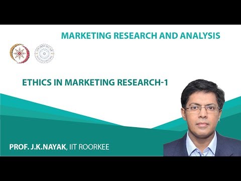 Lecture 37 Ethics in Marketing Research 1