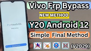 Vivo Y20 Frp Bypass 2023 Or Reset Google Account Lock Android 12 | Without PC | All Vivo Frp Bypass