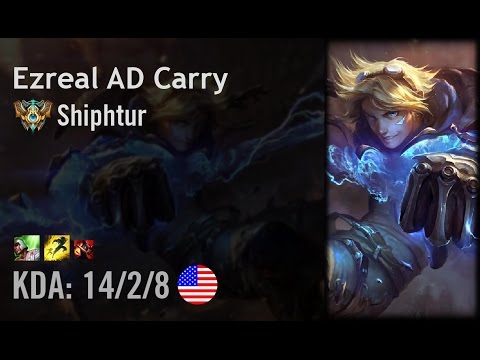Ezreal AD Carry vs Lucian - Shiphtur - NA Challenger Patch 6.9