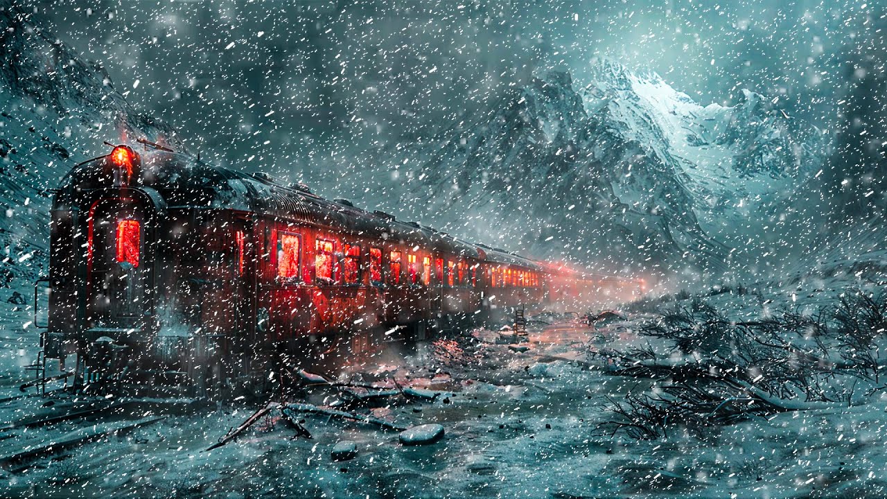 Snowstorm at Midnight┇Fierce Wind & Blowing Snowflakes┇Relaxing Winter Sounds for Study & Sleep