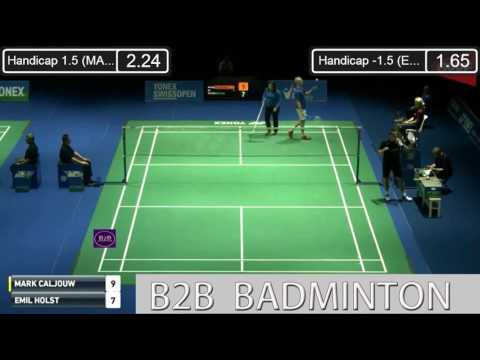 2017 YONEX Swiss Open R16 MS Mark CALJOUW vs Emil HOLST