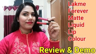 Lakme Forever Matt Liquid Lipstick Review |Rosie Mishra