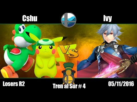 Tren al Sur #4: B2G | Cshu (Pikachu, Yoshi) vs NT | Ivy (Corrin) - Losers R2