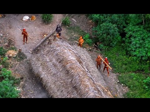 Tribal Attack | Uncontacted Tribes Firing Bows & Arrows To An Aircraft