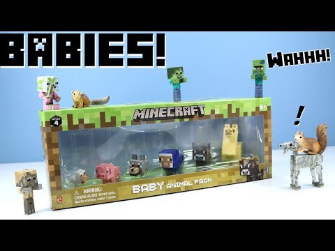 SquirrelStampede - Minecraft Jazwares Series 4 Baby Mobs and Animal Packs Toy Review