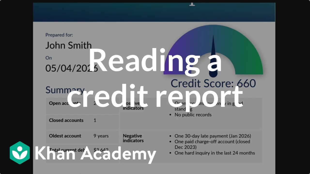 Reading a credit report | Consumer credit | Financial mathematics (TX TEKS) | Khan Academy