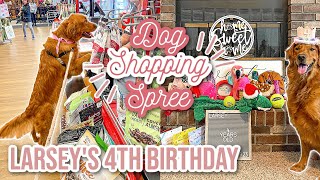 My Golden Retrievers 4th Birthday Shopping Spree | Larsey's 4th Birthday Special