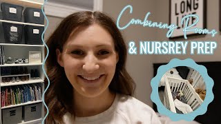 COMBINING KIDS’ ROOMS + PART 1 NURSERY SETUP // Organizing for Baby #3!