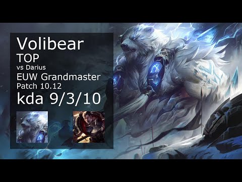 Volibear vs Darius Top - EUW Grandmaster 9/3/10 Patch 10.12 Gameplay