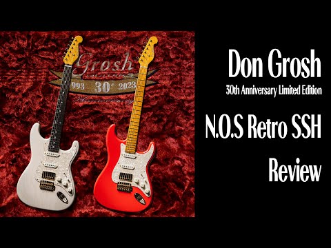 Don Grosh 30th Anniversary Limited Edition NOS Retro SSH-MK White (Swamp Ash) w/Highly Figured 5A Roasted Birdseye Maple Neck, Indian Rosewood Fingerboard & Gold Hardware image 9