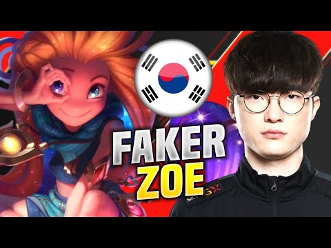 10 |  SKT T1 Faker Plays Zoe Mid vs Nocturne!  |  KR SoloQ Patch 10 | FAKER CHILLING WITH ZOE!  |
