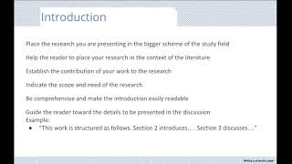Basics for writing and submitting a scientific paper