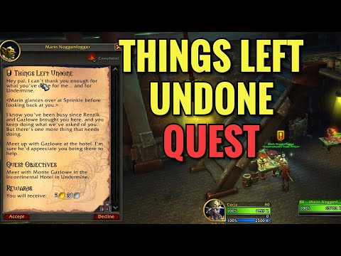 Things Left Undone Quest (WoW TWW)