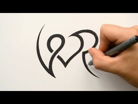 Combining Initials V and R with a Heart Tattoo Design | Video & Photo Combining Initials V and R with a Heart Tattoo Design | Video & Photo