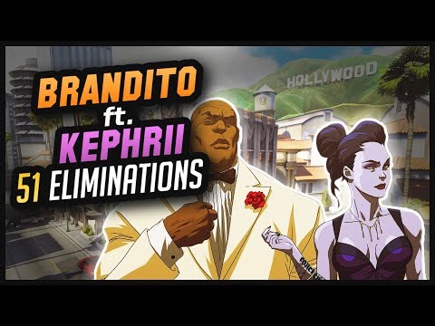 Brandito Best Doomfist ft. Kephrii - Intense Match 51 Elims! [ Season 12 Top 500 Overwatch ]