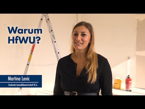 Thumbnail YouTube Video mit Foto der Studentin und der Frage: Warum studierst Du an der HfWU?