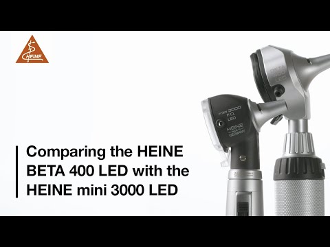 Comparing the HEINE BETA 400 LED F.O. Otoscope and the mini 3000 LED F.O. Otoscope 