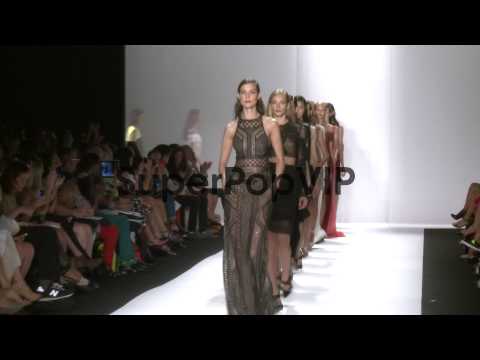 Models walk the runway at J. Mendel - Spring 2014 Mercede...