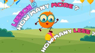 lesson 9 . How Many More  How Many Less  | Grade 1 Math | Math for Kids