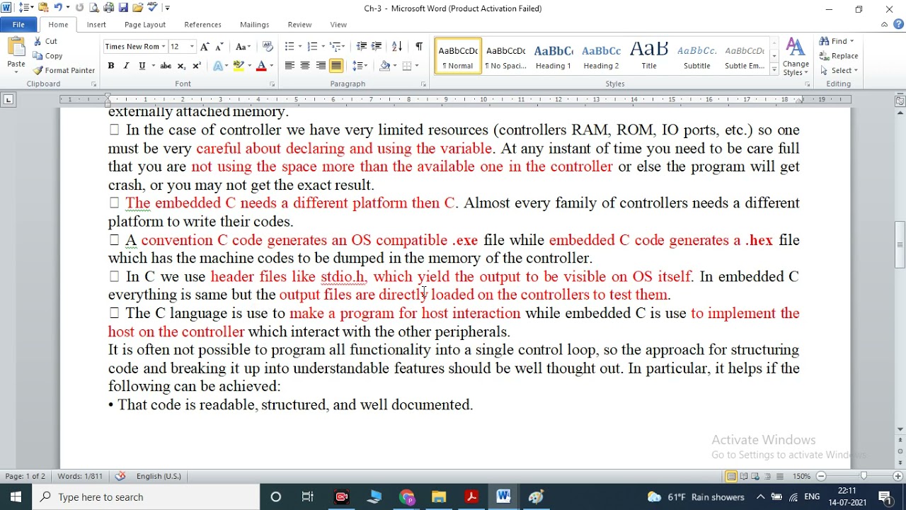 EMBEDDED SYSTEM CHAPTER-3