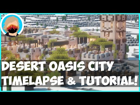 How to build the perfect DESERT TOWN in Minecraft 1.15 [Survival Friendly] [Timelapse]
