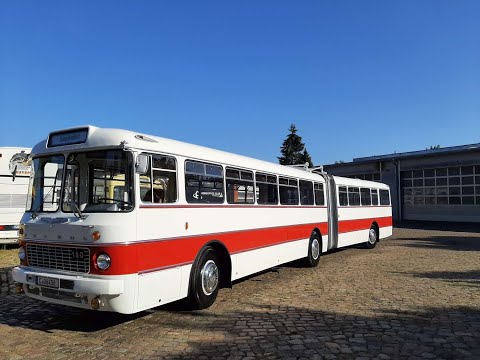 Abholung des Ikarus 180 der Chemnitzer Straßenbahnfreunde e.V. bei der OmSa in Güstrow, August 2022