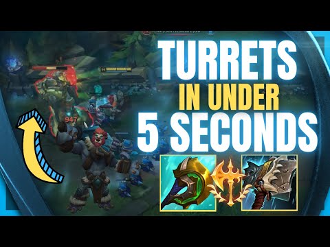 TRUNDLE TOP...  So I take turrets in less than 5 SECONDS!