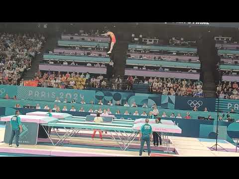 Paris Olympics Men Trampoline Final Bronze Medal Routine YAN Langyu, CHN