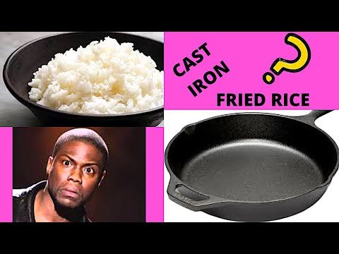HOMEMADE FRIED RICE CAST IRON SKILLET WITH CHICKEN