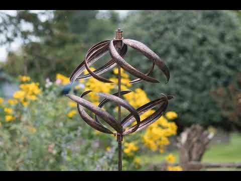 Sphere Garden Wind Spinner Brushed Copper