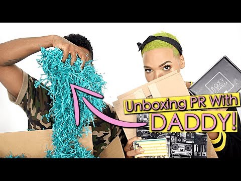 UNBOXING MAKEUP WITH DADDY!  | What I Got In PR Today!! #1