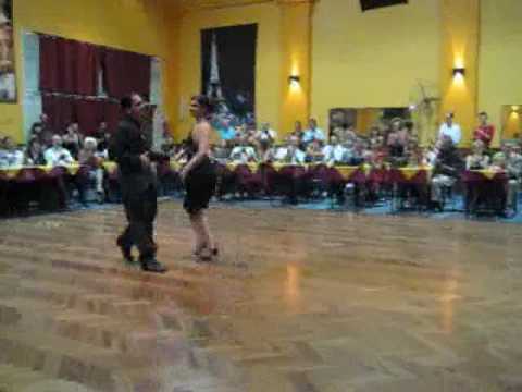  Guillermo Barrionuevo  and  Fatima Hazime  are  dancing  to  the  milonga  "  La Esquina  "