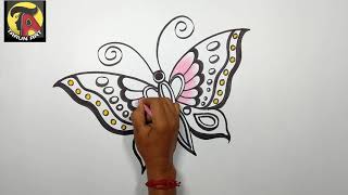 How to draw a butterfly// Butterfly drawing Tarun 