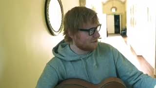 Ed Sheeran playing “what if this all the love you ever get?” from  snowpatrol’s album ( Wildness )