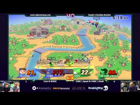 S@X Monthly - VGBC | GimR, VGBC | Aposl vs Bonz & Cree - SSB4 Doubles Bracket - Smash 4