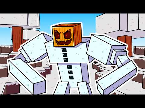 I Survived 100 DAYS as a SNOW GOLEM in HARDCORE Minecraft!