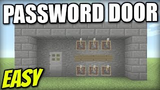 Minecraft PS4 - PASSWORD DOOR - Tutorial - PE / Xbox / PS3 / Wii U