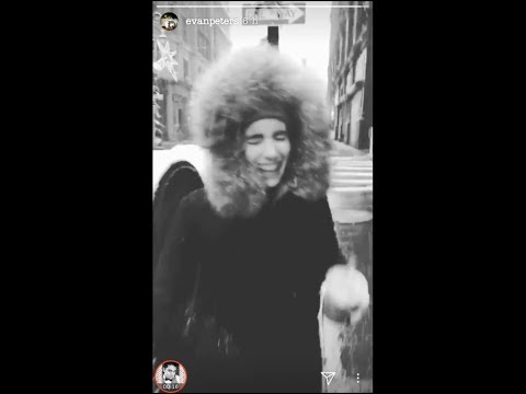 Evan Peters and Emma Roberts on a walk through the streets of LA | Instagram Stories (December, 9)
